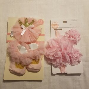 Wonder Nation 2 sets of little girls hair accessories